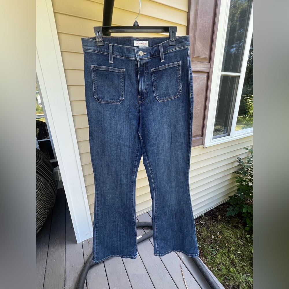 Lucky Brand Women's Flare Jeans - Dark Blue